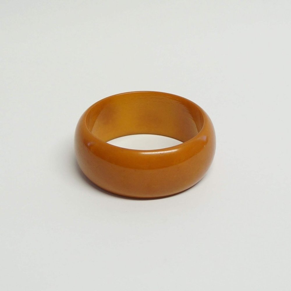 Apple Cider Bakelite Bangle Bracelet Vintage Plastic Jewelry
